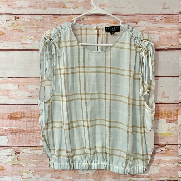 NEW laundry Shelli Segal Gathered Shoulder Top - Picture 5 of 11